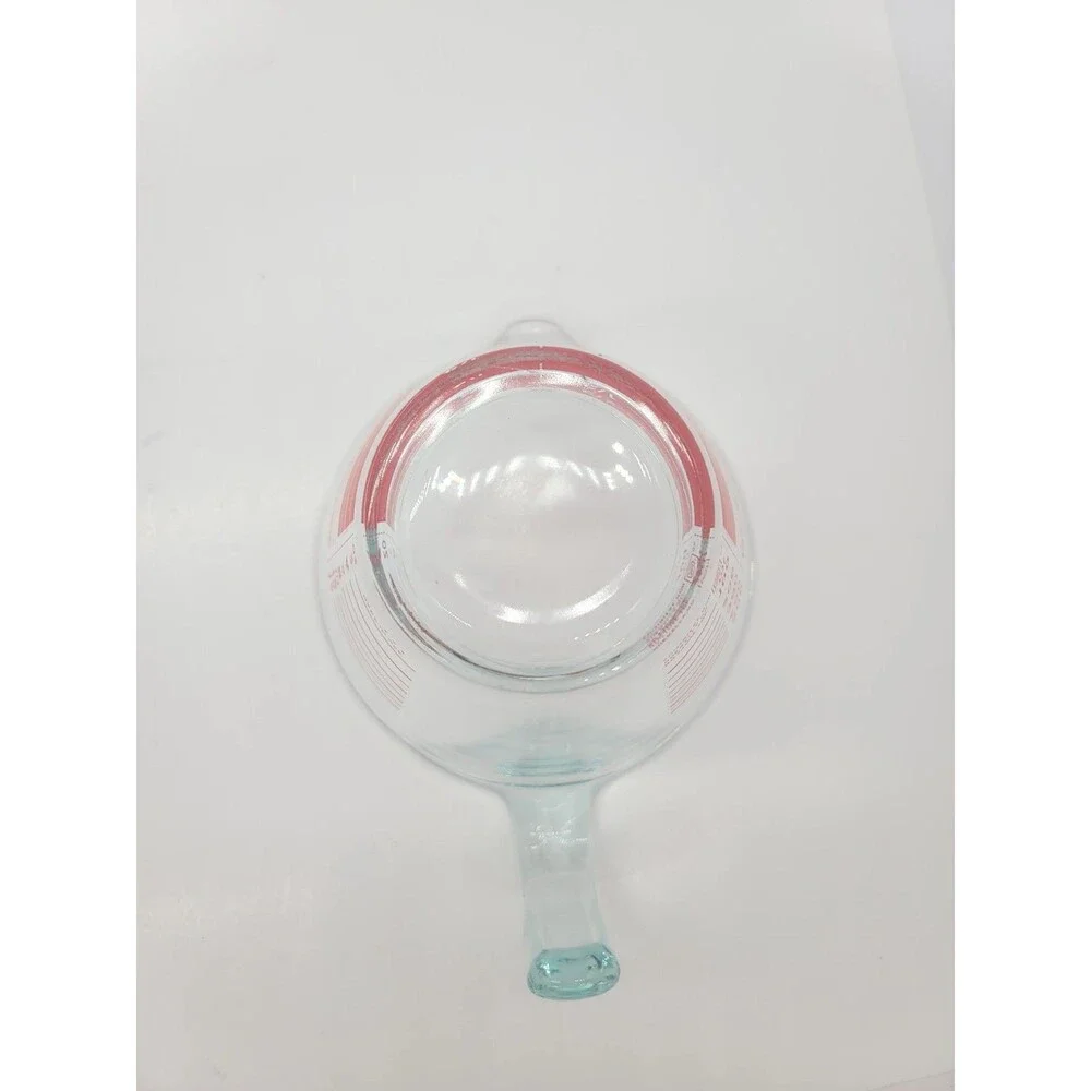 2 Cup Glass Pyrex Red Lettering Measuring Cup